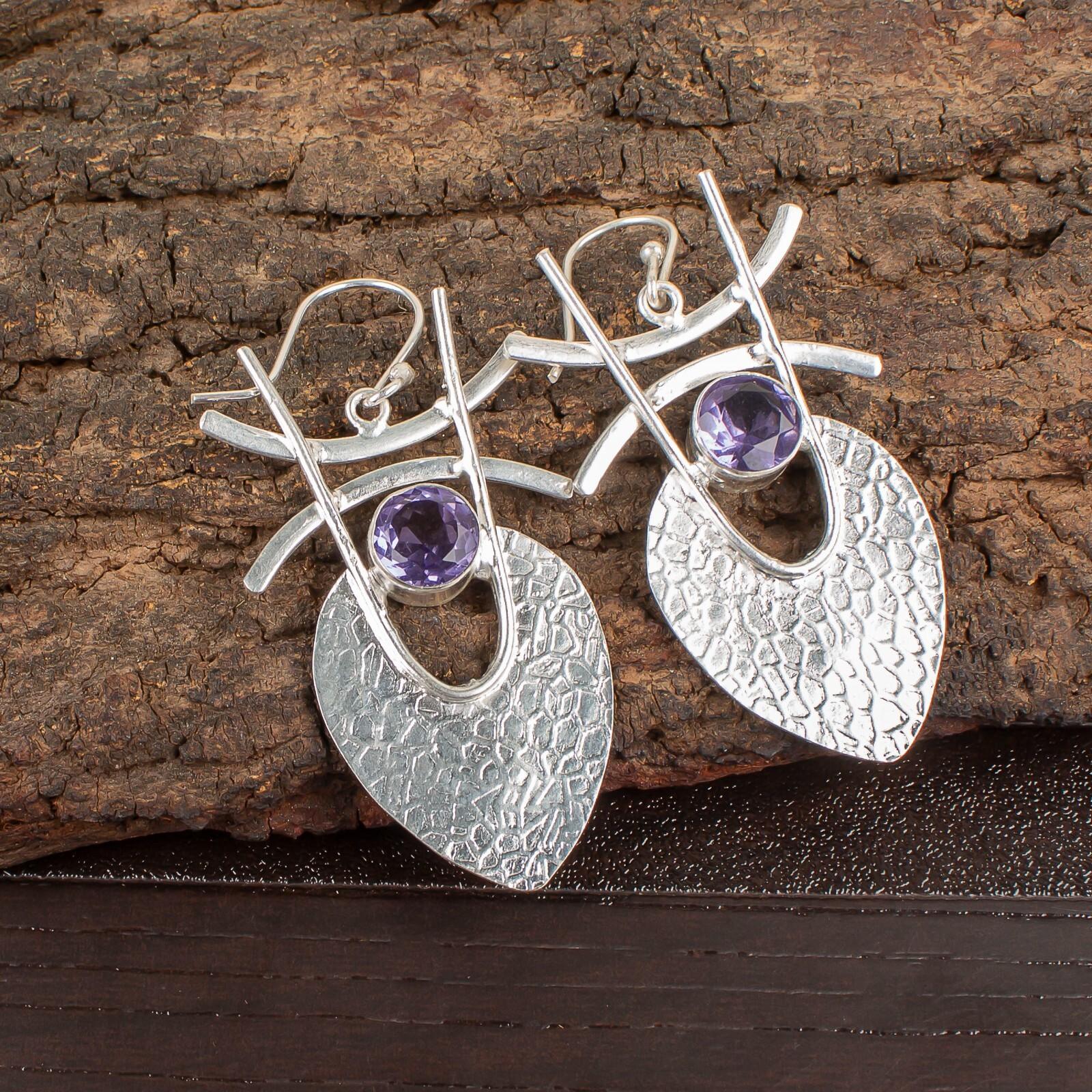 

Iolite Gemstone 925 Sterling Silver Jewelry Handmade Drop/Dangle Earrings 1.78 EE-64-8