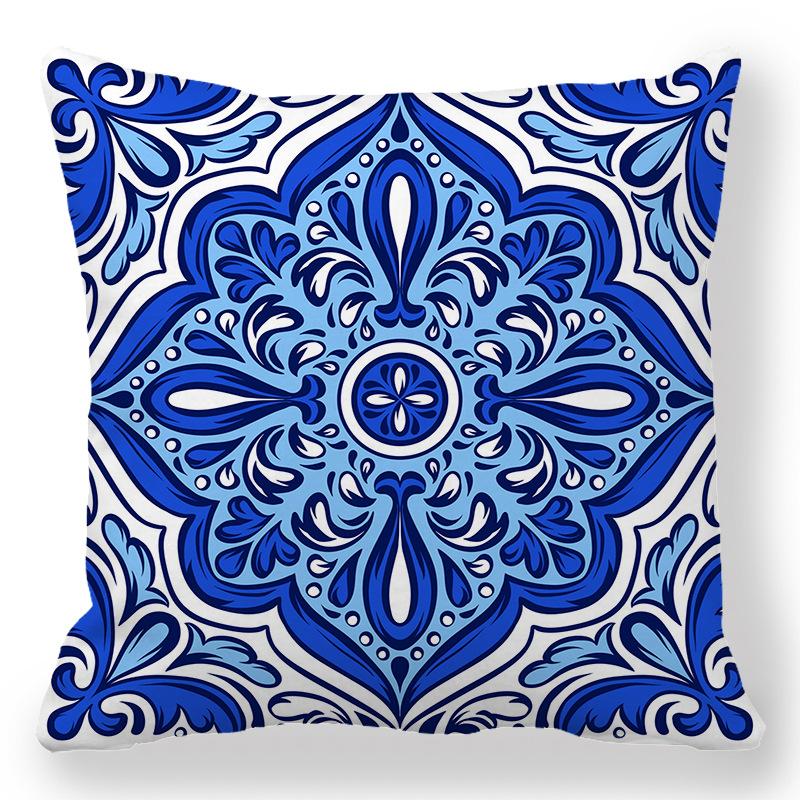 Geometric Pattern Bohemian Pattern Digital Printing Short Plush Pillow Covers For Car Sofa Office Cushion Cover Home Goods