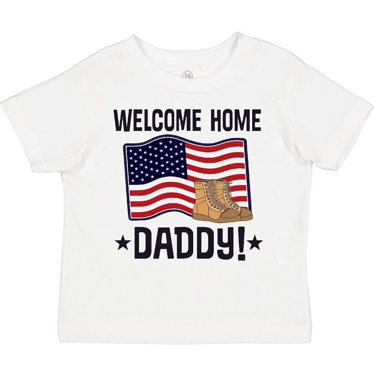 Inktastic Military Daddy Welcome Home Toddler T-Shirt Dad Homecoming Deployt 120