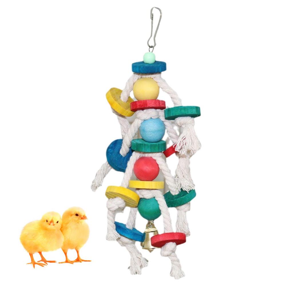 Bird Toys Multicolored Parrot Cage Bite Toys Parrot Toys For Foraging And Chewing Large Parrot Cage Bite Tearing Toys With