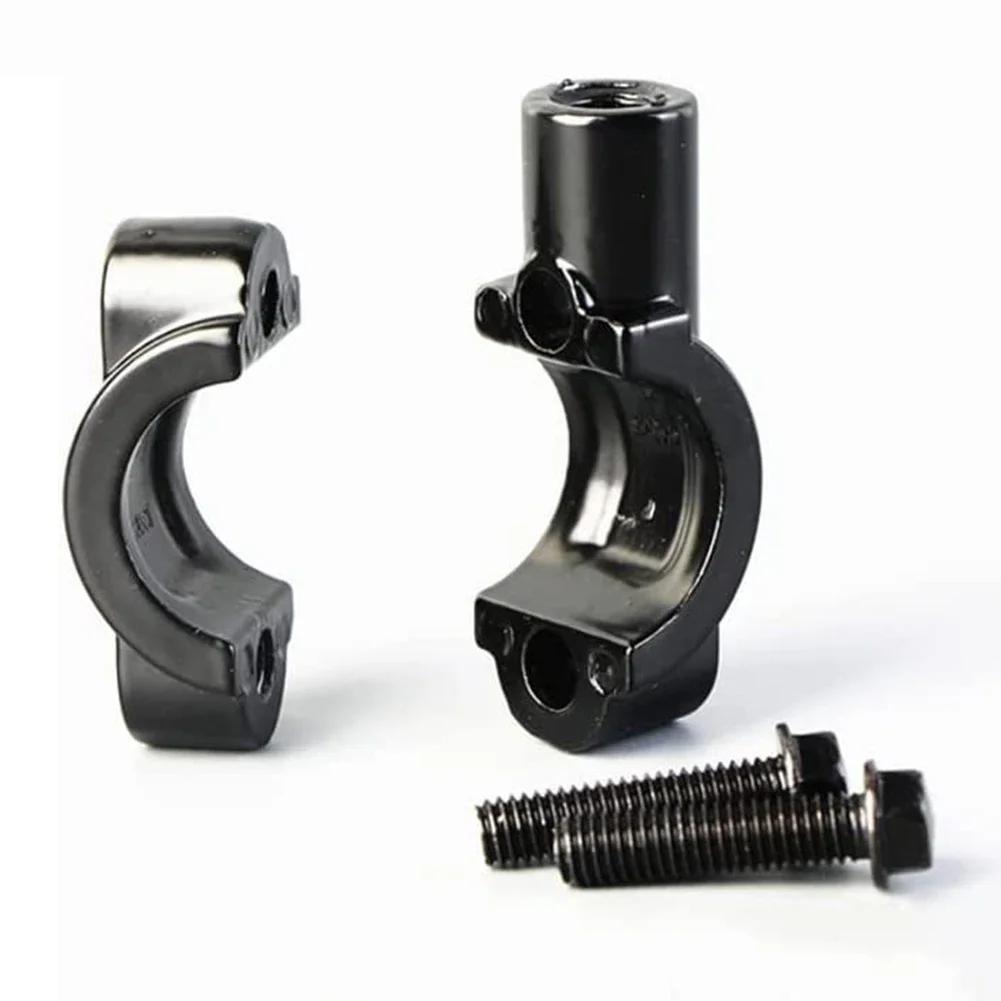 22mm 25mm Lenker 10mm 8mm Gewinde Universal Motorrad Spiegelhalterung Klemme Rückspiegelhalter Adapter Schwarze Klemmenbasis