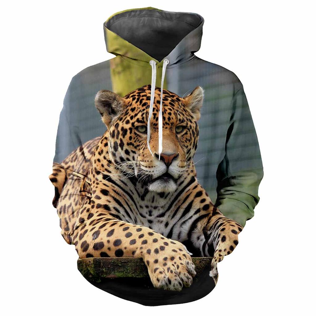 Tiger Djur Best 3d Tryckt Vår Och Höst Män Med Huvtröja Lös Casual Mode Personlighet För Att Skapa Bekväma Kläder