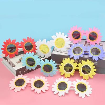 Festtillbehör Solrosformade Blomsterglasögon Fotorekvisita Glasögon Stor Ram Prästkrage Solglasögon Dekorativa Glasögon