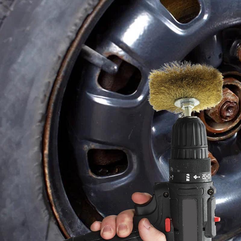 Drill Wire Brush Auto Parts Adhesive Removal Brush Pen Wheel Cup Brushes Abrasive Copper Brass Wire Wheel Brush Tool For All