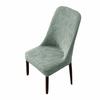 Leaf Pattern Curved Chair Cover Stretchable Elastic Band Restaurant Stool Cover Soft Dust-proof Chair Seat Slipcovers Home Decor