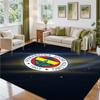 Fenerbahçe FC Design Crystal Velvet Rug Soft Decorative Mat for Bedroom Entrance
