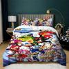 Sonic Bedding Set 3 Pieces Movie Cartoon Duvet Cover Set All Season Soft Lightweight Duvet Cover with Zipper Closure
