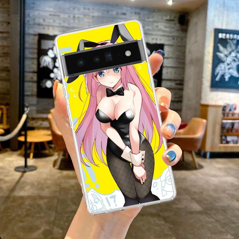 

Anime Hentai Bunny Girl Phone Case for Google Pixel 8 7 6 5 4 4XL Shockproof Silicone 7A 6A 5A 4A 3A 3AXL Pro 5G Transparent Bag for Pixel 8