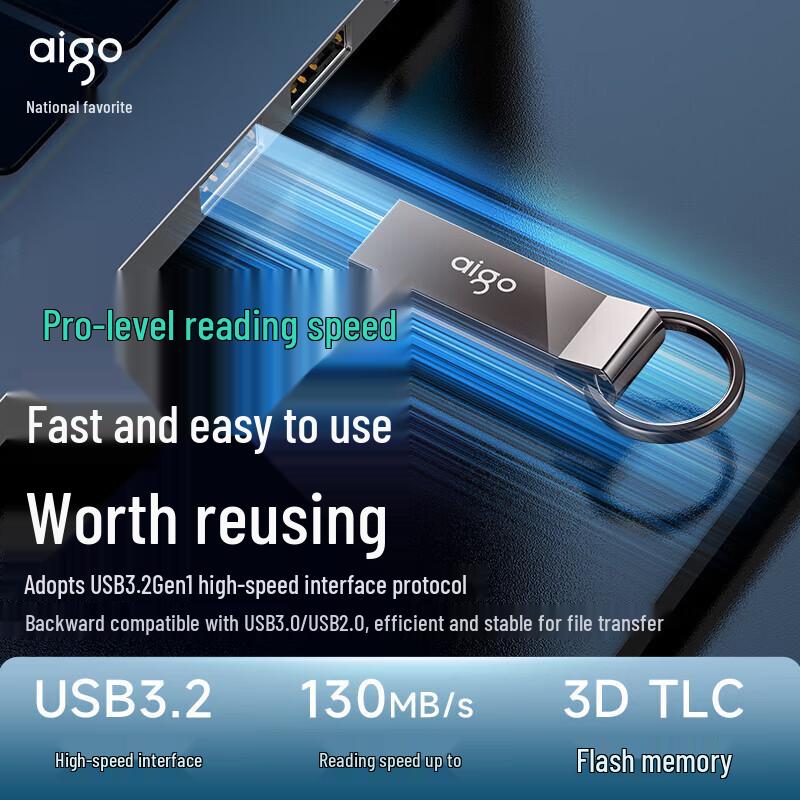 aigo U310 Pro 256GB USB 3.2 High-Speed Metal Flash Drive
