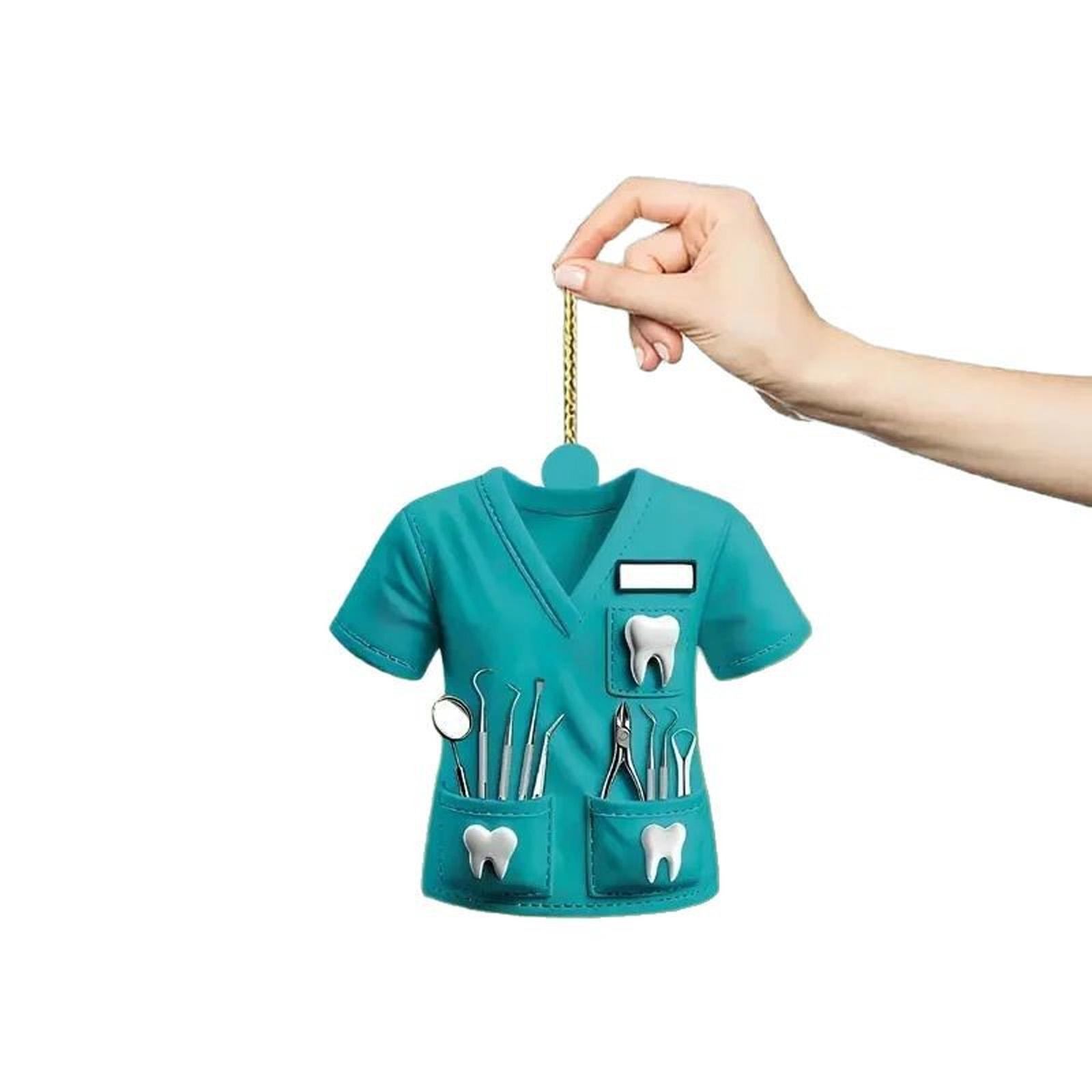 

Элегантный акриловый плоский кулон-шарм для костюма стоматолога, брелок для хирургов, легкий декоративный аксессуар