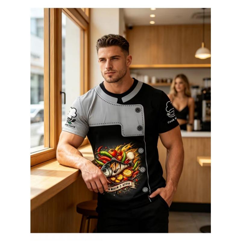Modă pentru Bărbați Tricou cu Imprimeu 3D pentru Bărbați Gât Rotund Mânecă Scurtă Trendy Street Wear