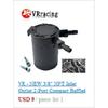 Universal Racing Baffled 3 port Oil Catch Can Tank Air Oil Separator With Removable Valve 3-hole Oil Kettle