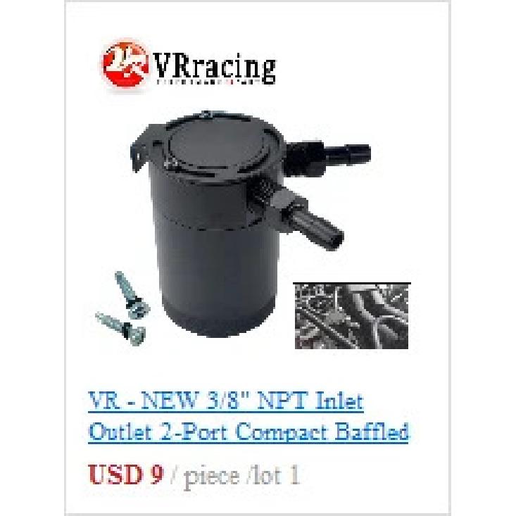 Universal Racing Baffled 3 port Oil Catch Can Tank Air Oil Separator With Removable Valve 3-hole Oil Kettle