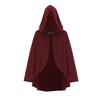 Medieval Hooded Cloak Suede Plush Cape for Halloween & Comic Con Role-Play