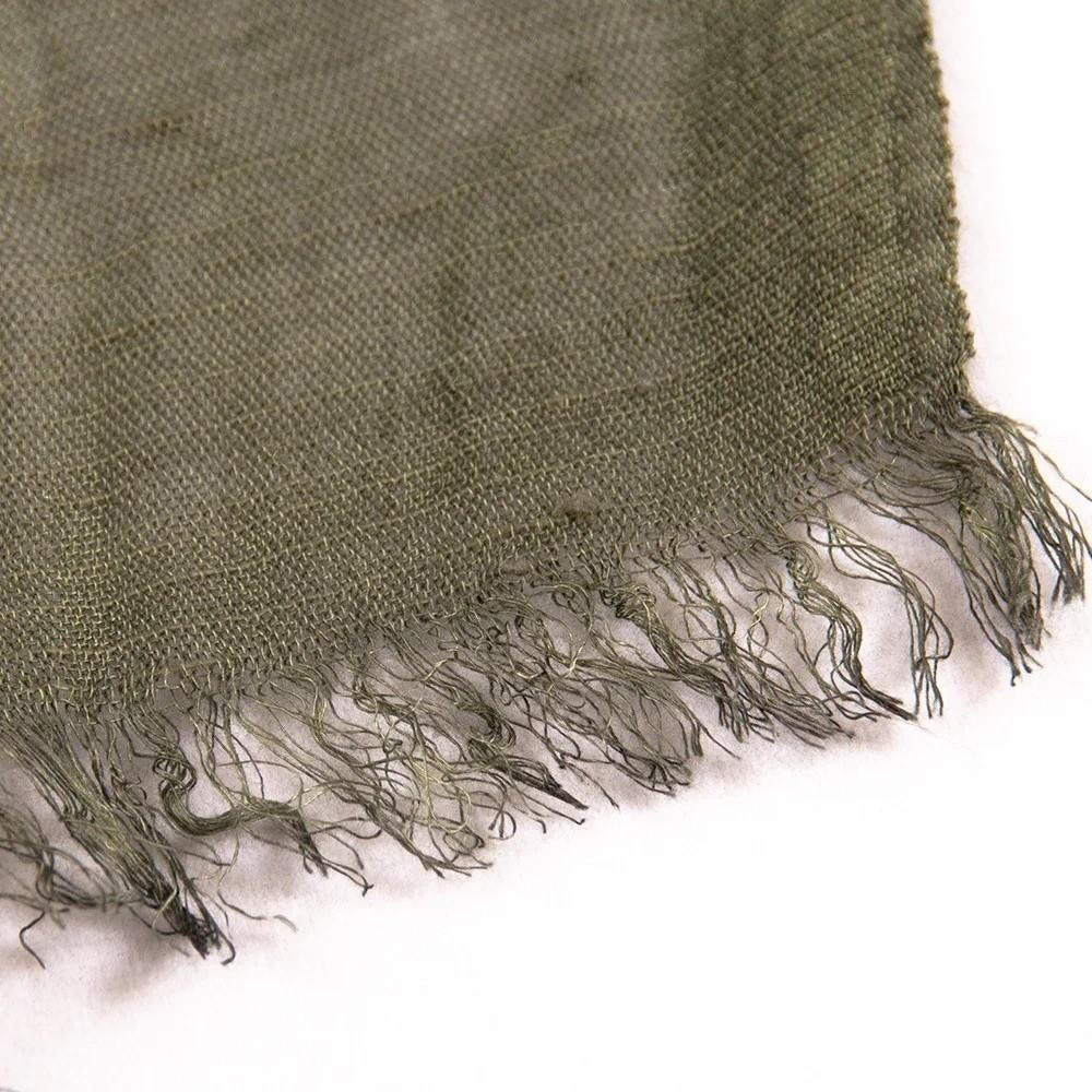 Color Matching Thin Fabric Cotton Scarf Simple Elegant Two-Color Scarf Lightweight Vintage Soft Wrap Cold Protection