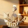DIY  Sailing Ship Toys 3D Wooden Puzzle Toy Assembly Wood Craft Kits Desk Decoration for Children Kids