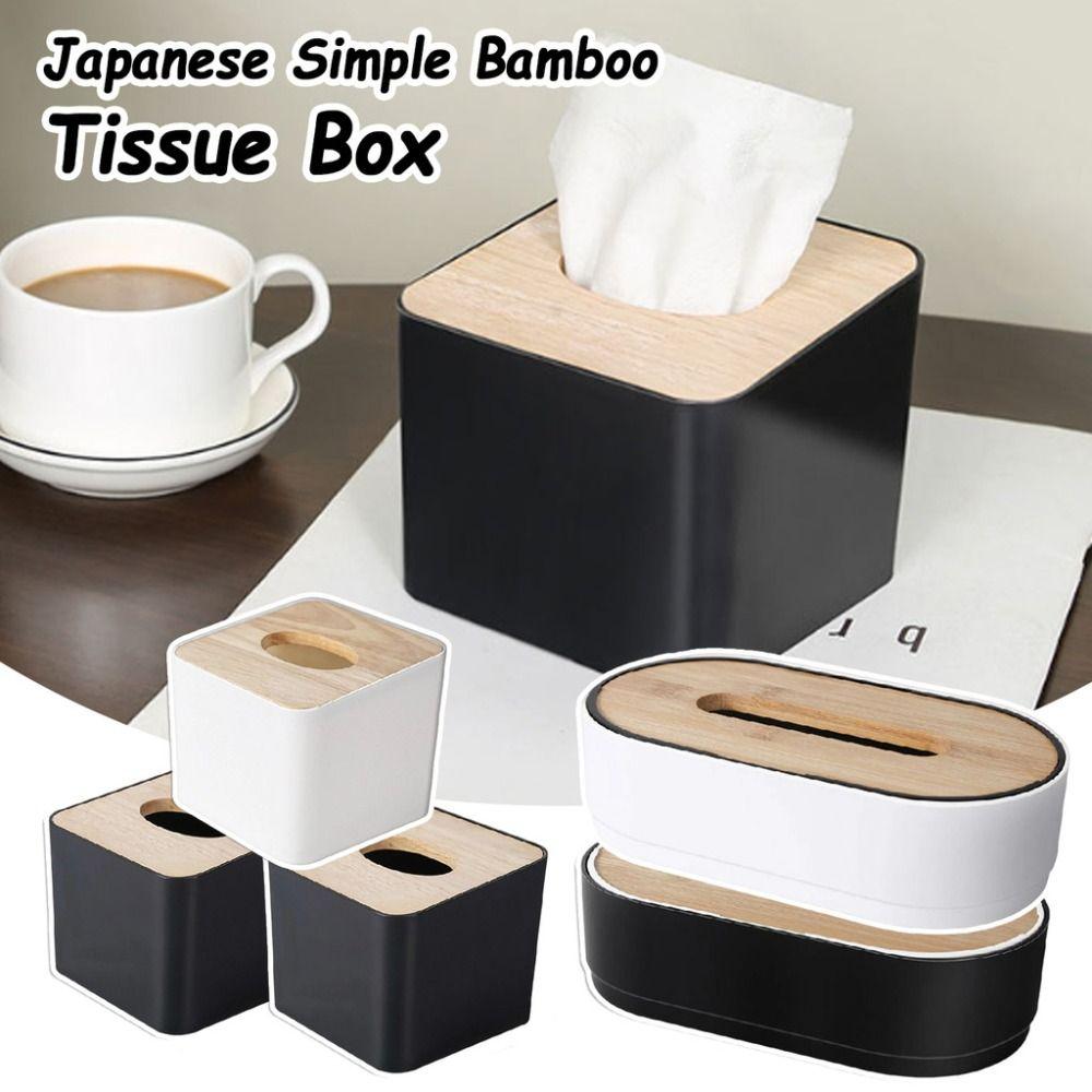 Wooden Cover Tissue Box Nordic Style Tissue Holder Stylish Accessory Tissue Case Desktop