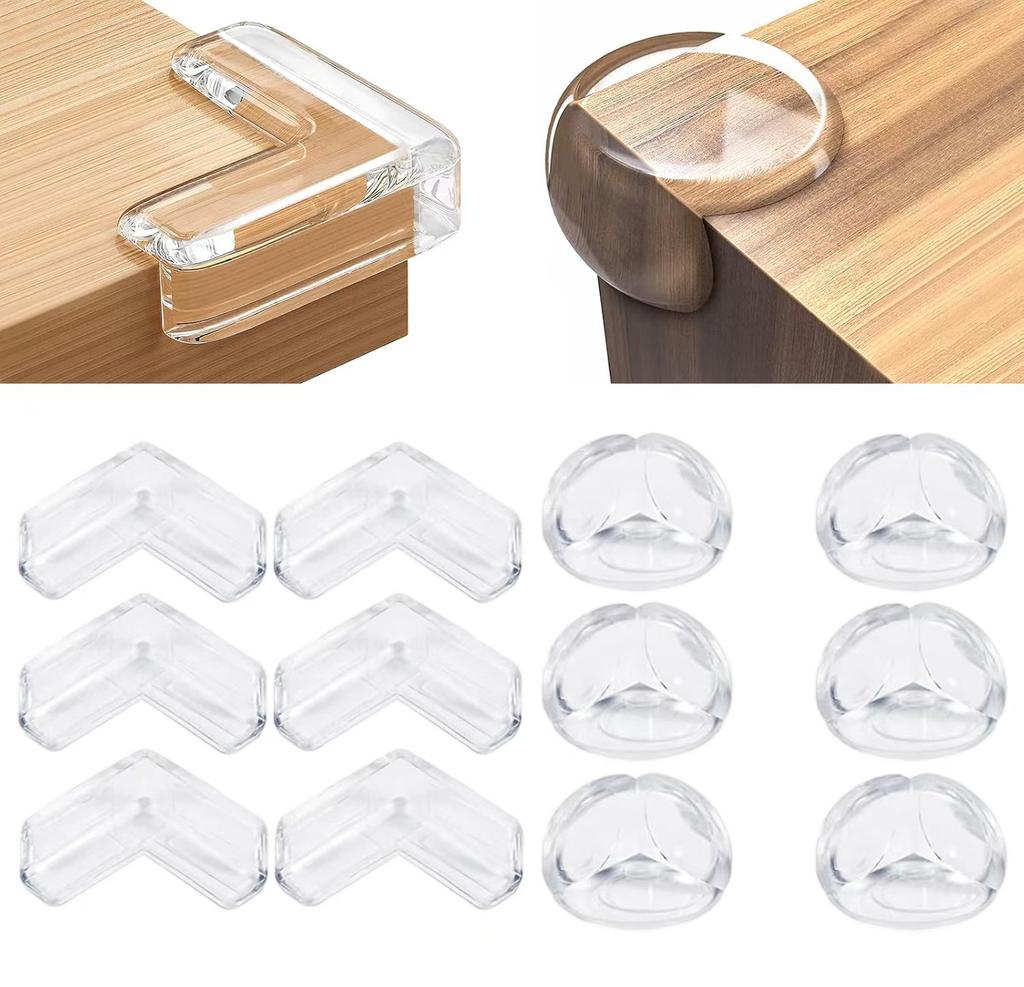 4-20PCS Children Safety Silicone Transparent Protective Cover Children's Anticollision Table Corner Edge Protective Cover Guards