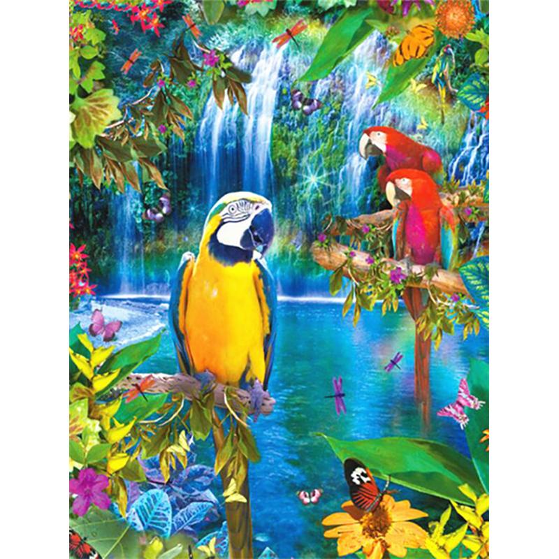 Full Square Diamond Painting Parrot Animals Bird Mosaic Diamond Embroidery Scenery Cross Stitch Home Decoration New Year Gift