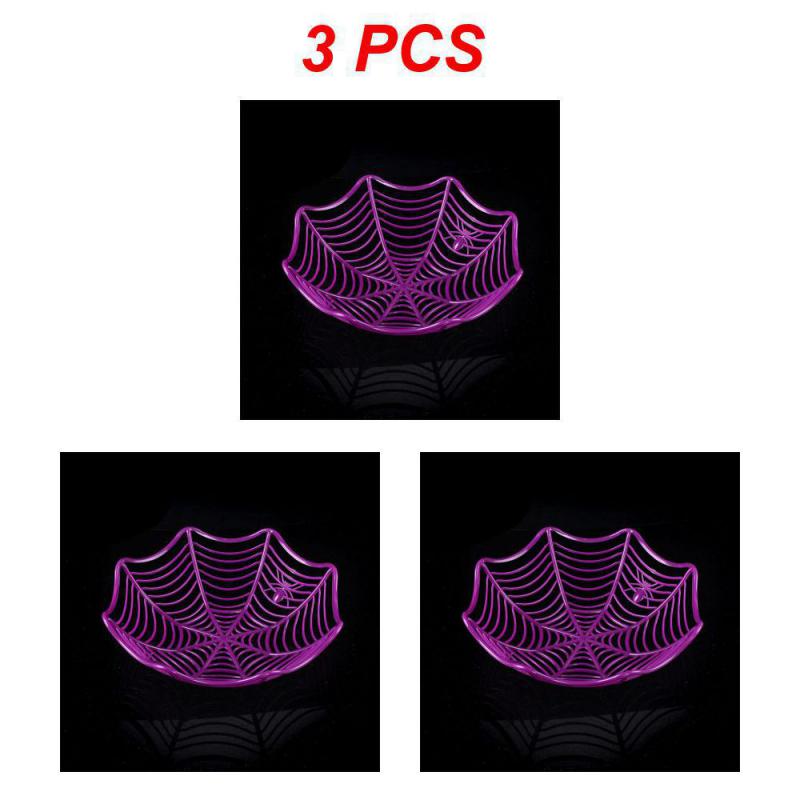 Halloween Candy Basket Halloween Snacks Fruits Bowl Biscuit Packaging Basket Trick or Treat Decoration Halloween Party Supplies