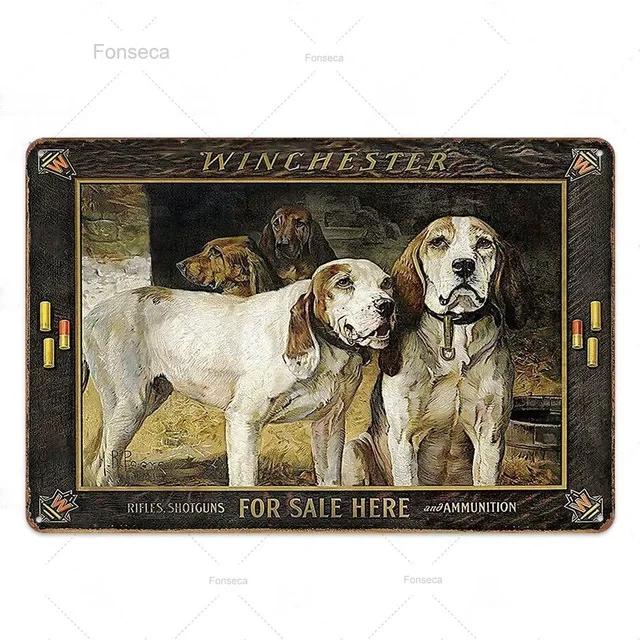 Hunting Tin Sign Plaque Metal Vintage Retro Metal Sign Wall Decor for Man Cave Gun Shop Decorative Metal Plate Hunter Gift