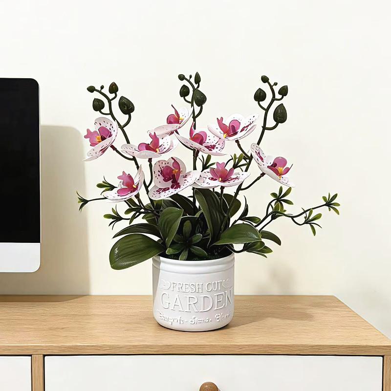 Butterfly Orchid Artificial Plant With Base For Wedding Decor And Home Office Display