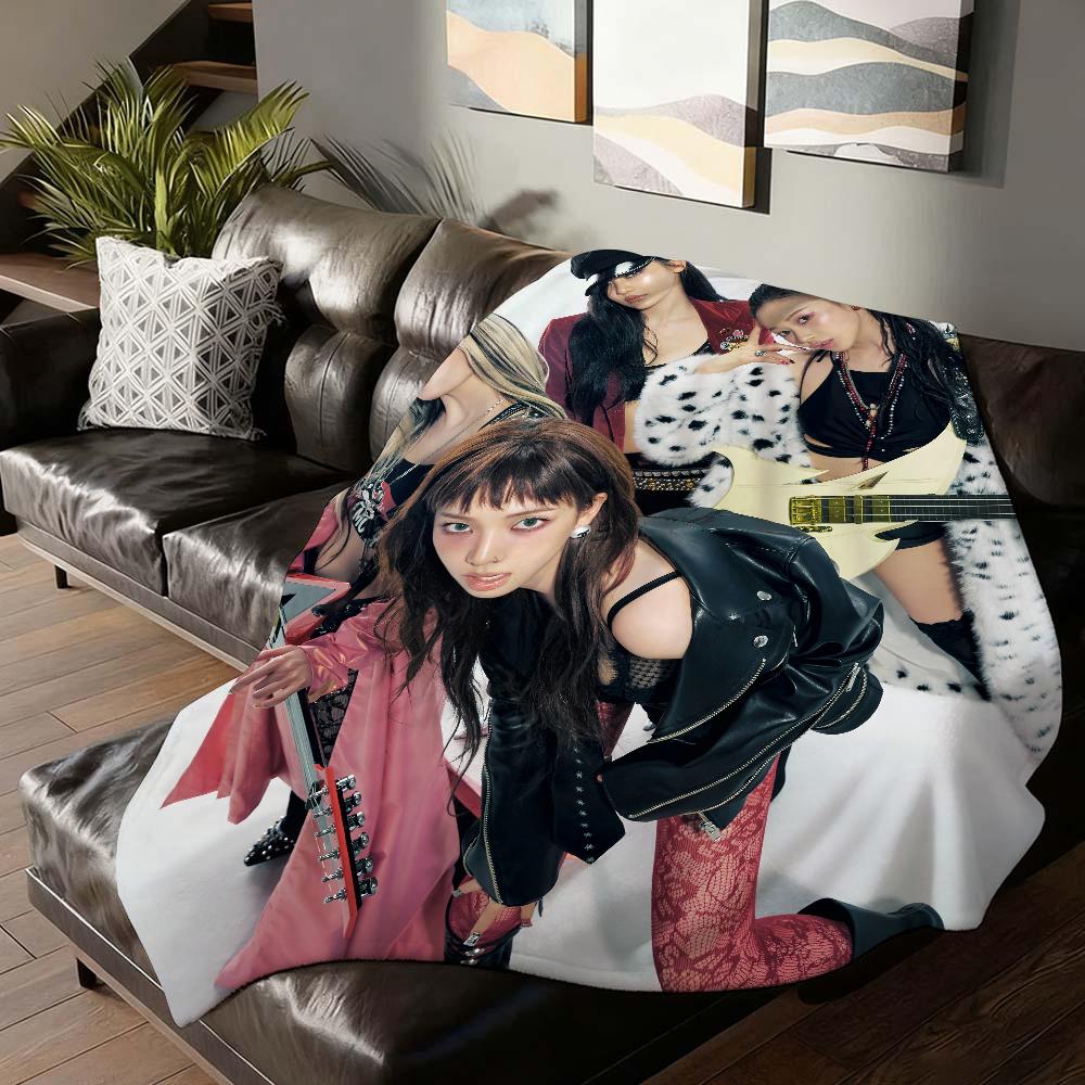 Kpop A-Aespa Blanket Soft and Skin Friendly For Couch Bed Napping Bedspread All Seasons Comforter