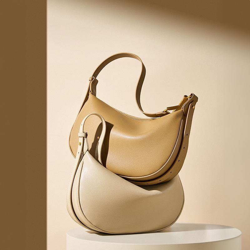 2024 Sommer Damen Echtleder Achseltasche Knödelform - Einzelne Schulter und Messenger-Stil