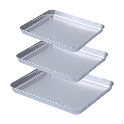 Baking Pan Stainless Steel Multiuse Reusable Food Trays Flat Surface Rectangle Oven Tray for