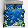 3D Digital Printing Underwater World Dolphin Series Quilt Set Three-Piece Set