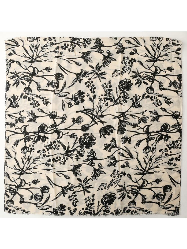 Elegant Women Silk Scarf Wrap Shawl Retro Floral Print Sunscreen Bandanas Hijab Mujer Boho Scarve Pareo Casual Beach Summer New