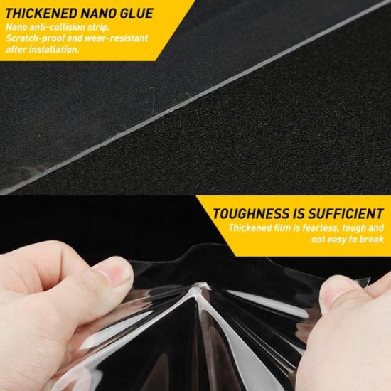 5CM Car Plate Door Sill Scuff Cover Anti Scratch Sticker Accessories Transparent