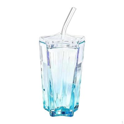 Praktischer Glasbecher mit Deckel, Inklusive, Vielseitig zum Trinken, Leicht zu reinigen, Stilvolles Design,