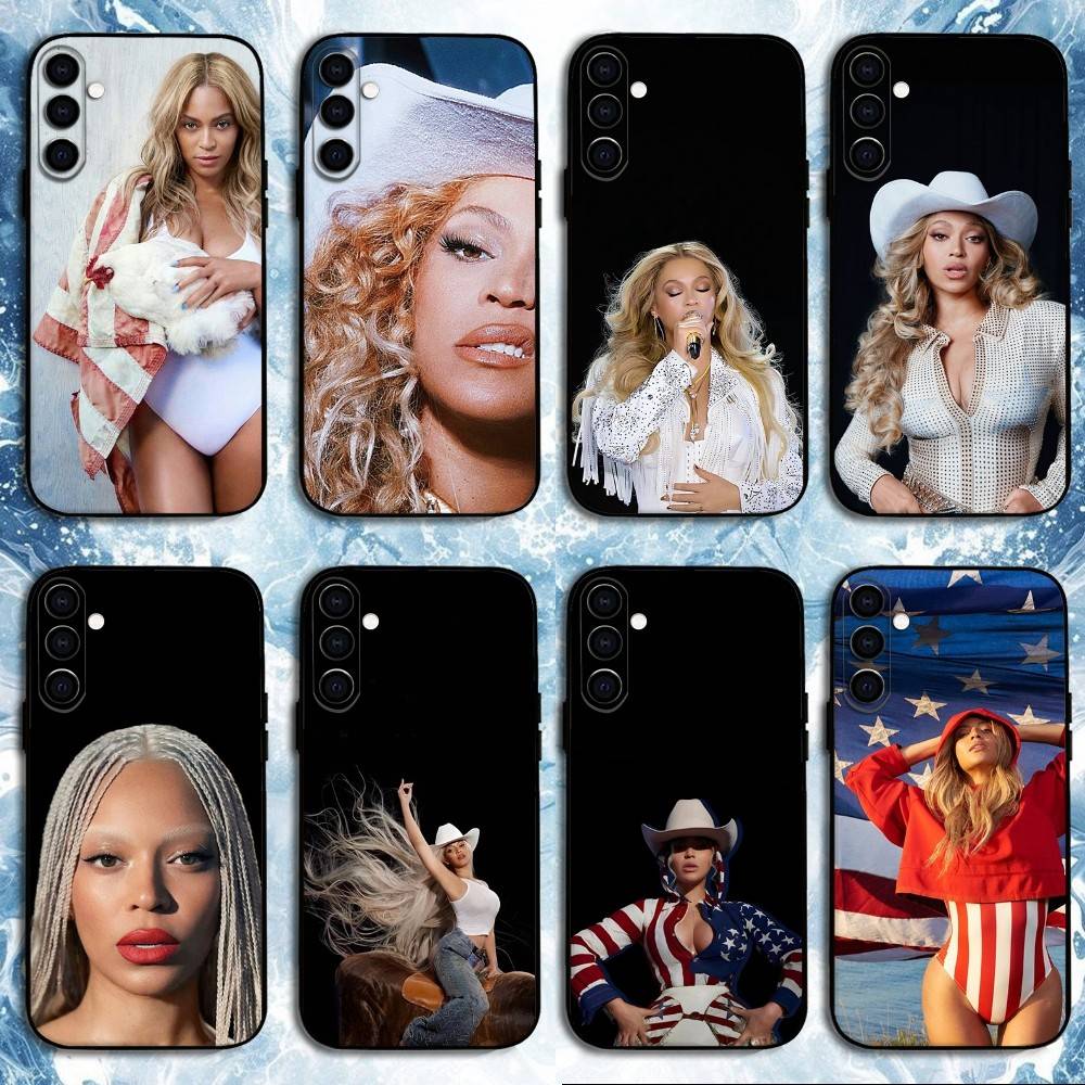 Music Girl B-Beyonce Phone Case For Samsung Galaxy A73,A72,A71,A70,A53,A52,A51,Others Soft Black Shell