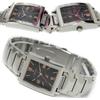FG-1205-5 Men's and L-1201-1 Women's Crystal Pair Watch Black White Solar Movement 10 ATM Water Resistant