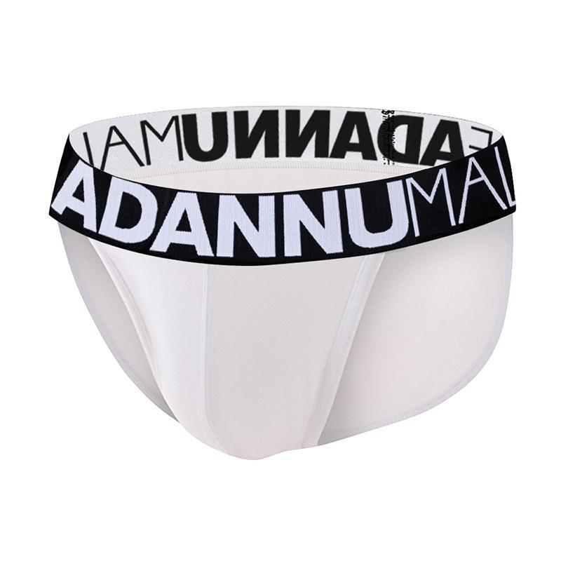 ADANNU Men's Low-Rise High-Cut Cotton Body-Shaping Briefs – Comfortable, Trendy, Solid Color.