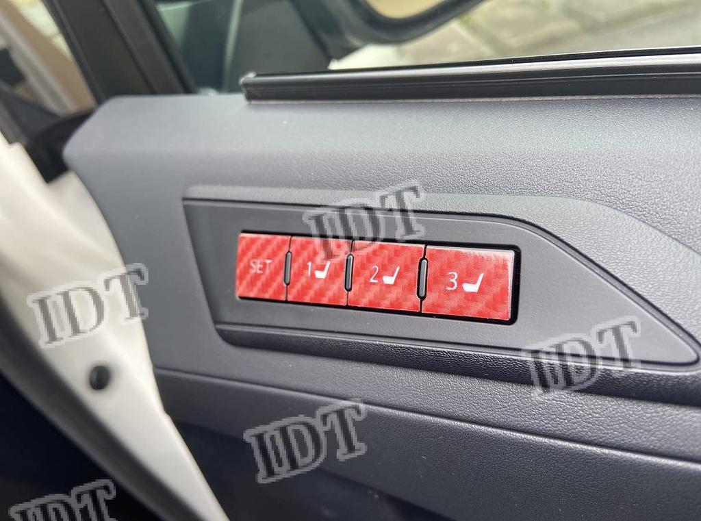 IDT 30 Series Alphard Vellfire Red Carbon Interior Sheet Memory Switch Sheet Sticker Garnish
