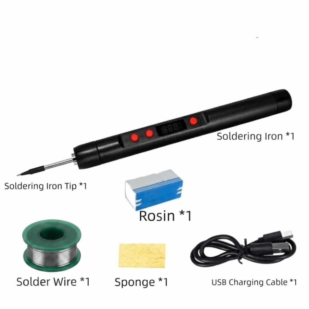 25W Power USB Soldering Iron Lithium Battery Solder Set Adjustable Soldering Iron  Outdoor Repair