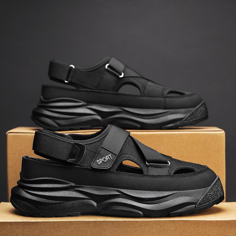 Sandals Men'S Summer Outer Wear Sports Non-Slip And Wear-Resistant Driver Driving To Work Men'S Outdoor Wading Beach Slippers