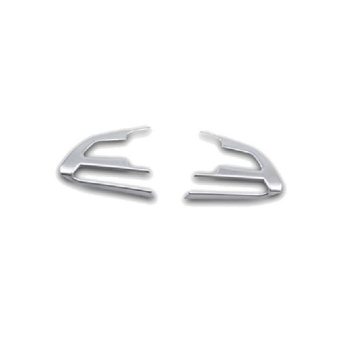 For Cadillac XT4 2019-2025 Matte Silver Steering Wheel Button Frame Trim 2PCS