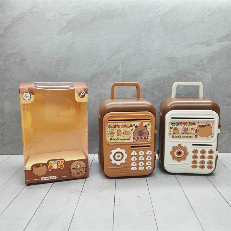 Cartoon Capybara Atm Money Box Piggy Bank Password Digital Coins Cash Deposit Children Security Saving Safe Box Kid Gift