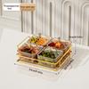 2/4/6 Grids Nut & Candy Storage Box Transparent Dried Fruit Plate Dessert Tray Space-Saving Snack Tray for Wedding New Year