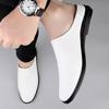 Fashion Open Low-heel Slipper Mens Slip on Walking Shoes Leather Male Comfortable Mules Shoes 2025 Male Casual Breathable Comfy Sandals