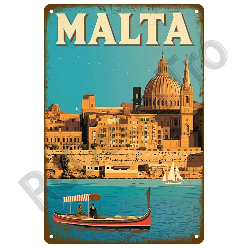 Plaque Metal Sign Beach House Seaside Decorative Plate Vintage Summer Metal Wall Sign Beach Decor For Beach Bar Beach Tin Sign