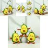 Adorable Four-inch Avocado Plush Toy Keychain Cute Backpack Charm Gift For Kids