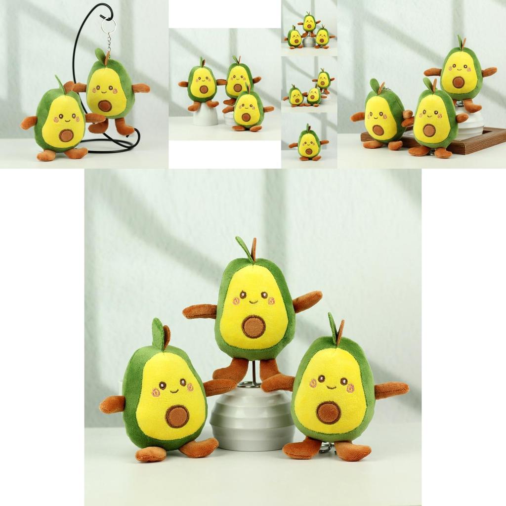 Adorable Four-inch Avocado Plush Toy Keychain Cute Backpack Charm Gift For Kids