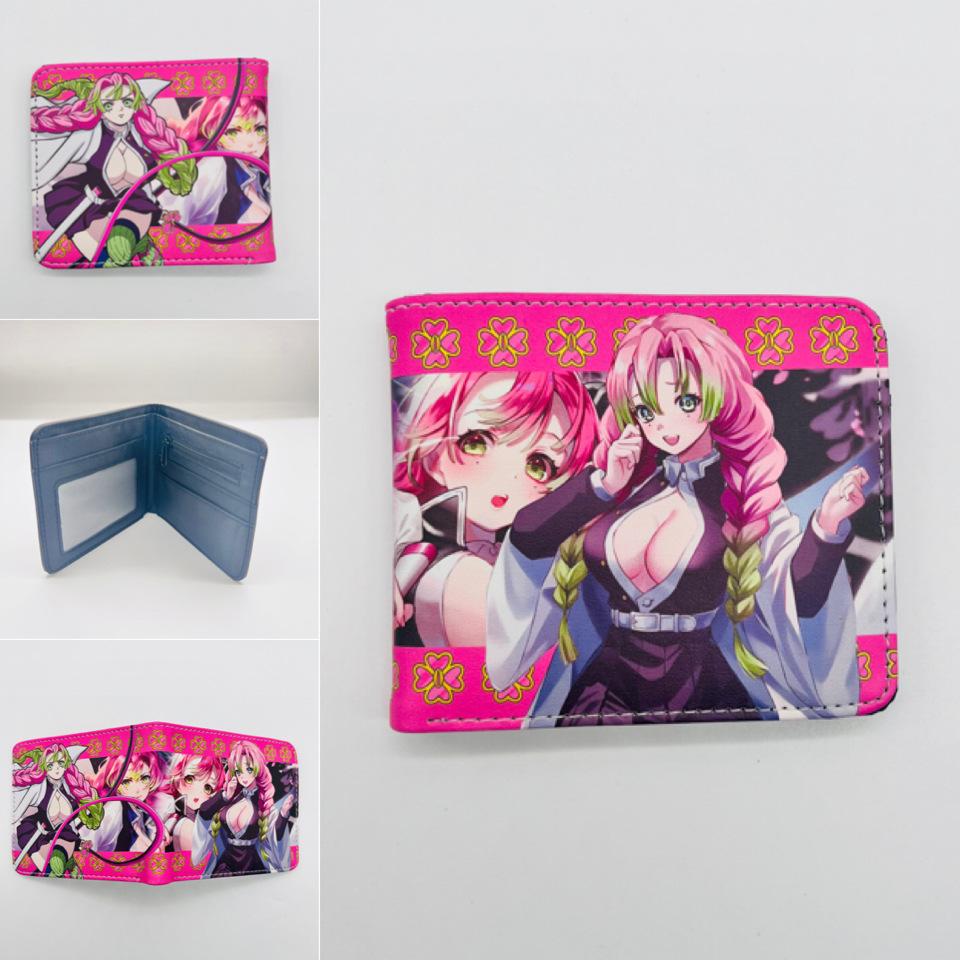 Japan cartoon comics Demon Slayer Short Fold Wallet Cartoon Coin Purse Suitable for Students 0006