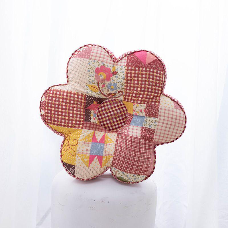 Korejský polštářek s květinami švestky: Celobavlníkový polštářek na zdřímnutí do kanceláře a ložnice