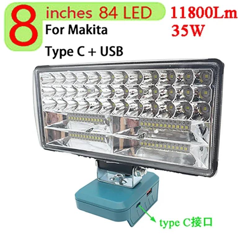 Car LED Work Lights Electric Torch Spotlight Flashlights For Makita 14.4V 18V Li-ion Battery Adapter BL1815 BL1830 BL1430 BL1860