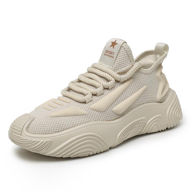 Men Shoes 2024 Summer Mesh Breathable Casual Running Shoes Lightweight Comfortable Sneaker Work Man Thick Bottom Mesh Shoes